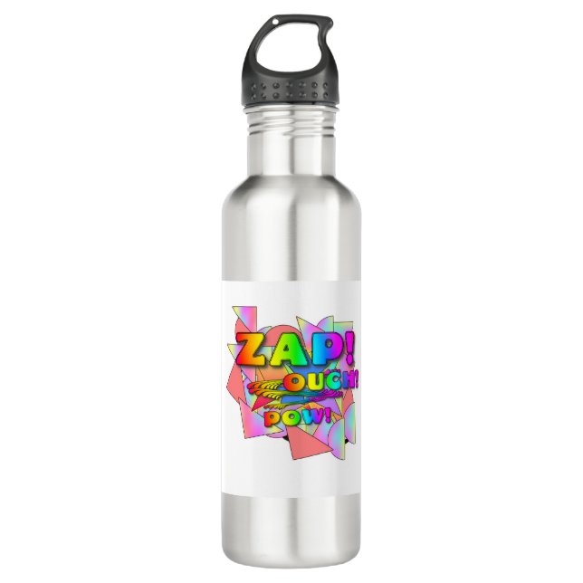 Ouch, Zap Stainless Steel Water Bottle (Front)