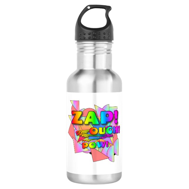 Ouch, Zap Stainless Steel Water Bottle (Front)