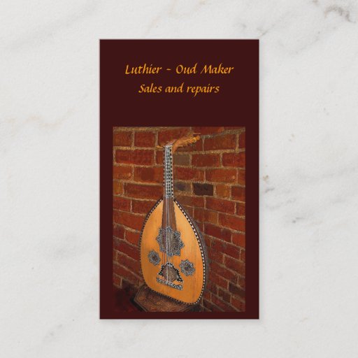 Customizable Oud Sales and Repairs Business Cards