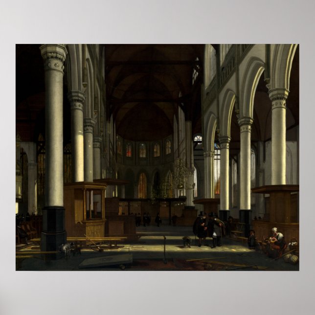 Oude Kerk - Emanuel de Witte Fine Art Poster (Front)