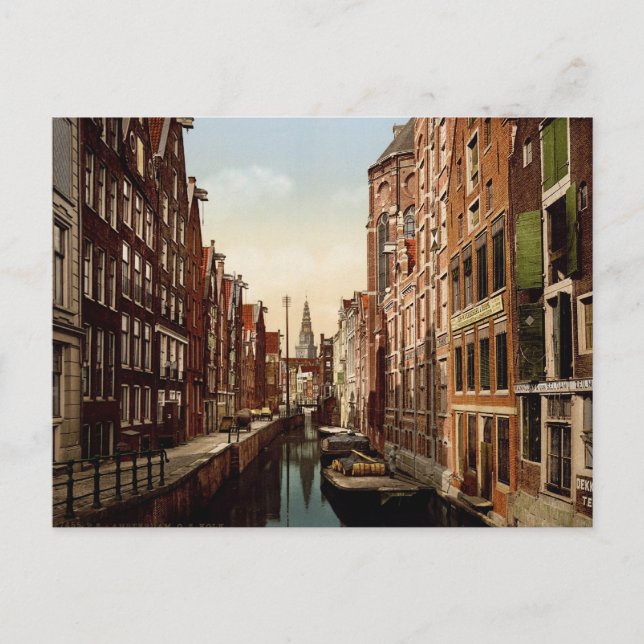 Oudezijds Kolk Amsterdam Postcard (Front)