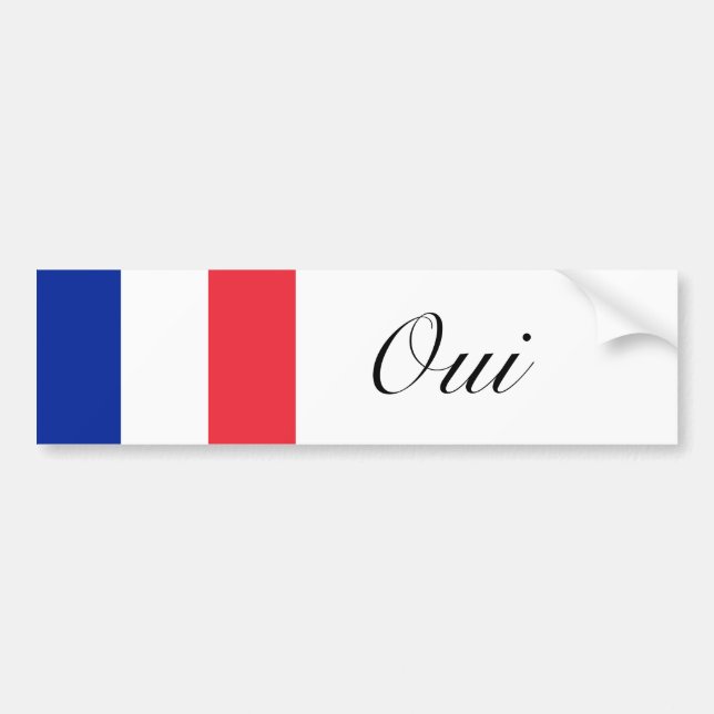 Oui Bumper Sticker (Front)