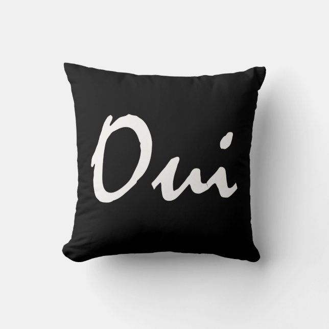 Oui - decorative pillow (Front)