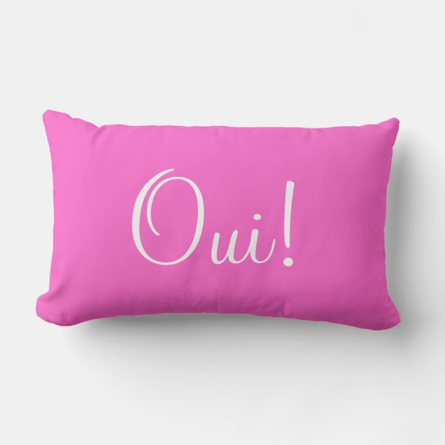 Oui Non Lumbar Pillow (Front)