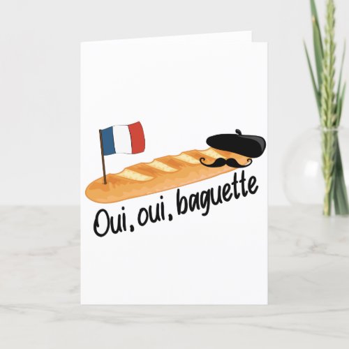 Oui Oui Baguette _ Funny French Food Holiday Card
