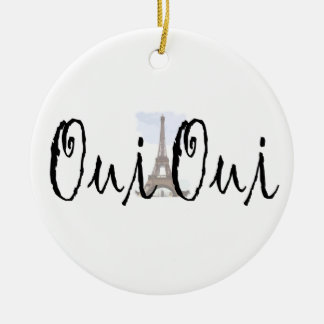 Oui, Oui! Ceramic Ornament