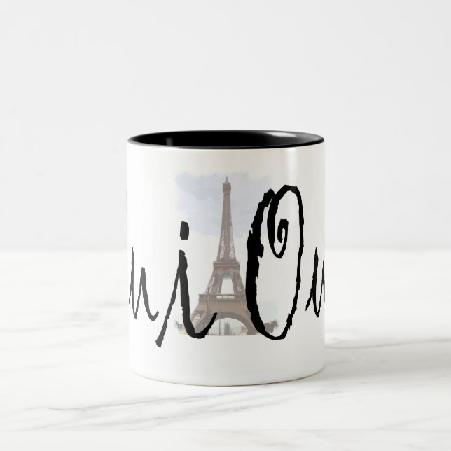Oui, Oui! Two-Tone Coffee Mug (Center)