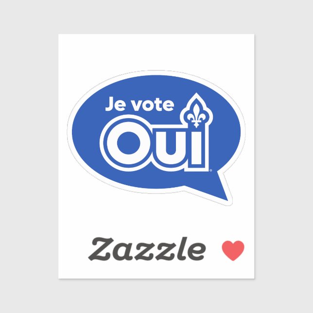 OUI Quebec Referendum Sticker (Sheet)