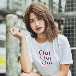 Oui shirt, French slogan t shirt, cute yes T-shirt