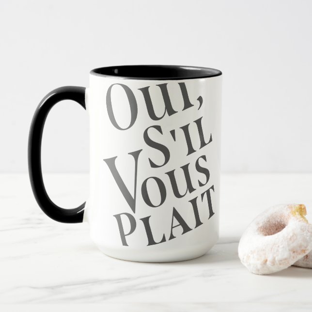Oui, s'il vous plait mug (With Donut)