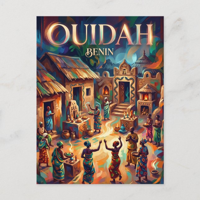 Ouidah Python Temple Benin Postcard (Front)