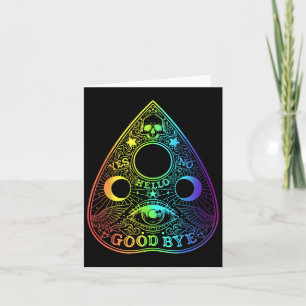 Ouija Board Planchette Gothic Paranormal Halloween Card