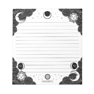 Ouija Lined Notepad Witchy Office Supply