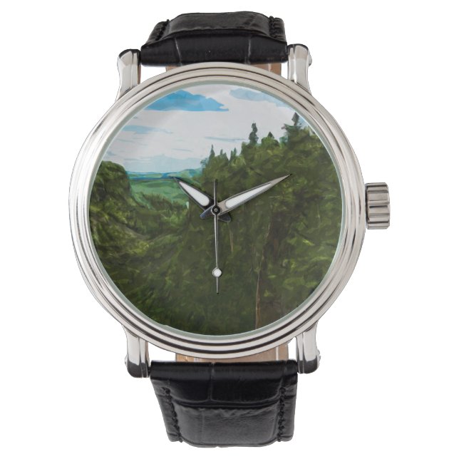 Ouimet Canyon Canada Abstract Impressionism Watch (Front)
