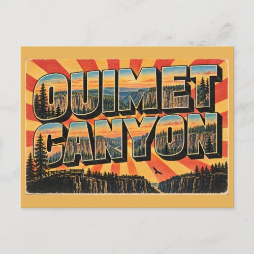 Ouimet Canyon ON Vertical Cliffs Gorge Art Postcard