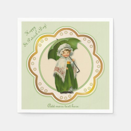 Ould Ireland Irish Umbrella Girl Napkins