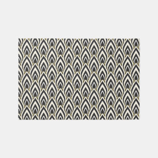 Oulence Black & White Area Rugs Art Deco