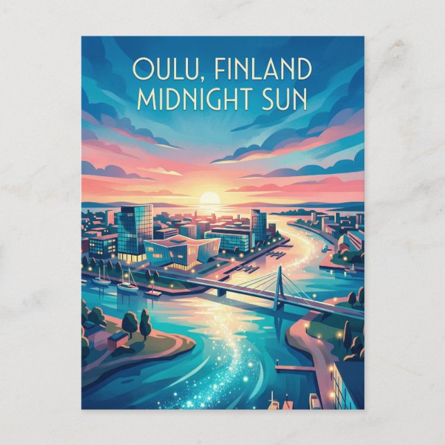 Oulu Finland Postcard (Front)
