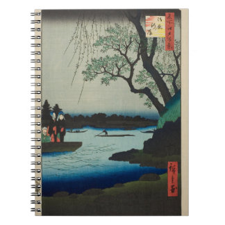 Oumaygashi – Vintage Japanese Edo River Scene Notebook