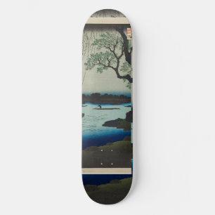 Oumaygashi – Vintage Japanese Edo River Scene Skateboard