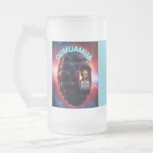 oumuamua space meter just passing through alien frosted glass beer mug