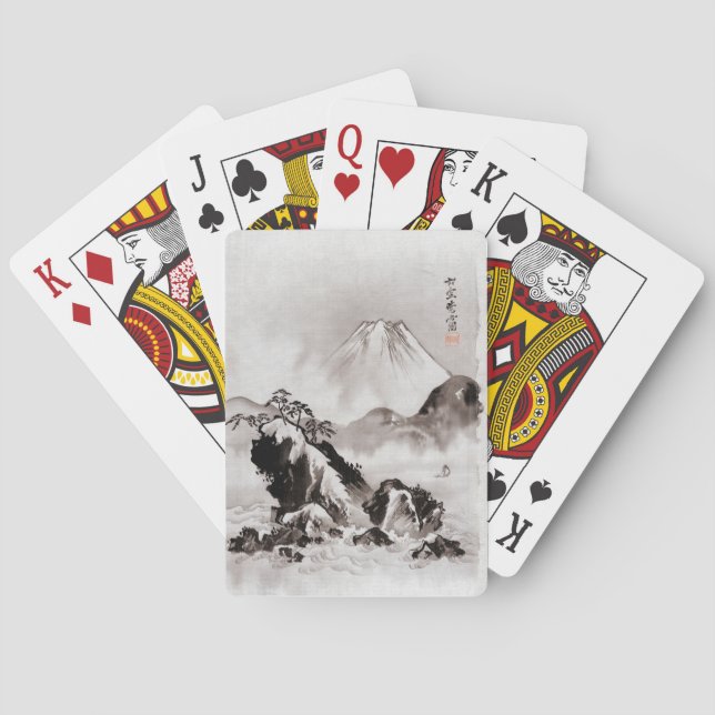 ount Fuji (1887) vintage Japanese illustration  Poker Cards (Back)