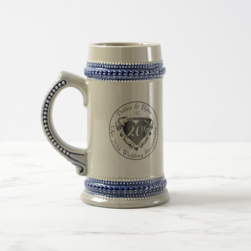 Our 10th 20th 25th Wedding Anniversary Beer Stein