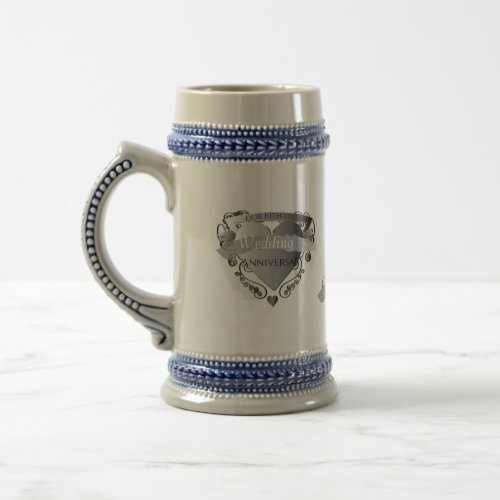 Our 10th Tin Wedding Anniversary Beer Stein