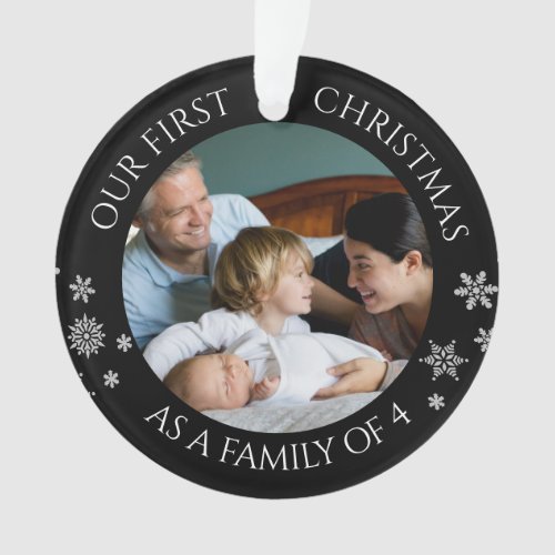 Our 1st Christmas As A Family Of 4 Christmas Ornament