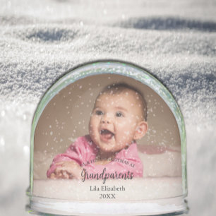 Our 1st Christmas as Grandparents Baby Photo Snow Globe