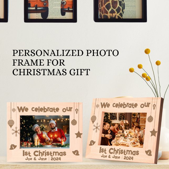 Our 1st Christmas Celebration Personalized Gifts Engraved Frames (Creator Uploaded)
