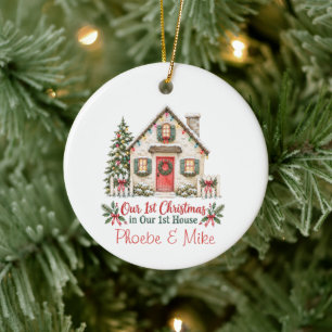 Our 1st Christmas in Our 1st Home  Ceramic Ornament