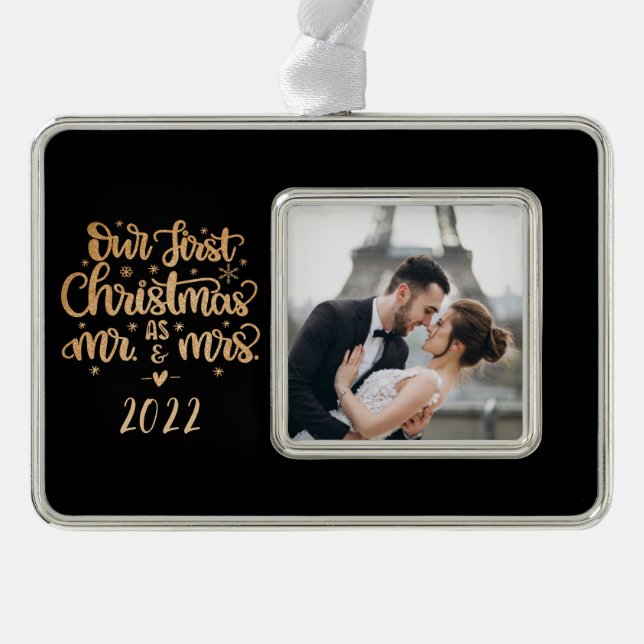 Our 1st Christmas Personalized Christmas Ornamen Ornament (Front)