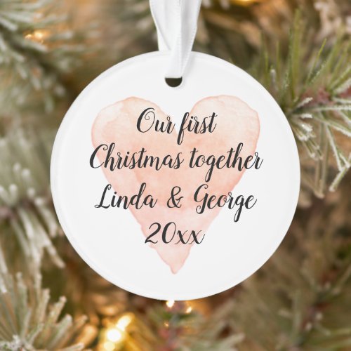 Our 1st Christmas together romantic Christmas tree Ornament