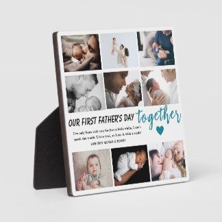 Our 1st Father's Day Together - Custom 9-Photo  Plaque
