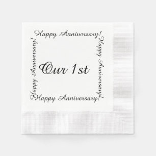 Our 1st Happy anniversary Napkins