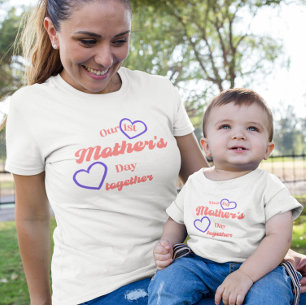 Our 1st Mother's Day Together Matching Mom Tri-Blend Shirt
