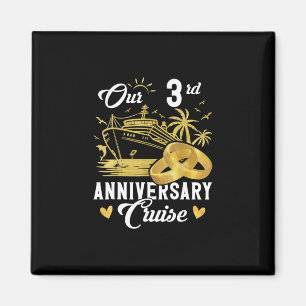 Our 3rd Anniversary Golden Cruise Vacation Couple Magnet