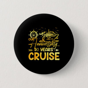 Our 50th wedding anniversary cruise trip husband w button