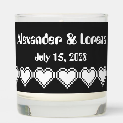 Our 8_Bit Hearts in Black Scented Candle