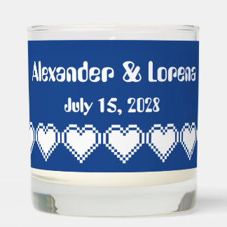 Our 8-Bit Hearts in Blue Scented Candle