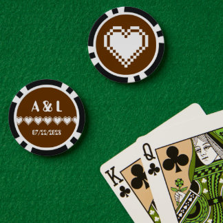 Our 8-Bit Hearts in Chocolate  Poker Chips