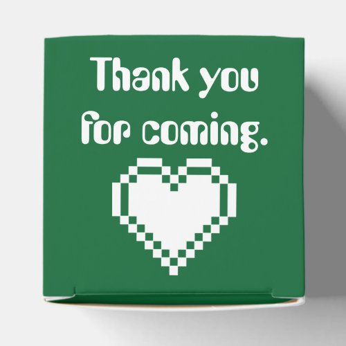 Our 8_Bit Hearts in Green Favor Box