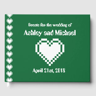 Our 8-Bit Hearts in Green Guest Book