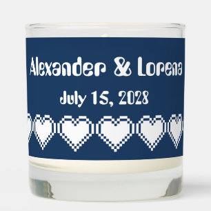 Our 8-Bit Hearts in Navy Scented Candle