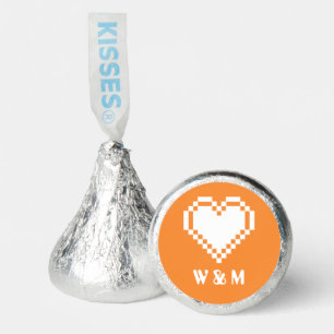 Our 8-Bit Hearts in Orange Hershey®'s Kisses®