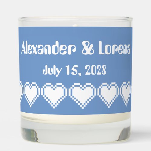 Our 8_Bit Hearts in Periwinkle Scented Candle