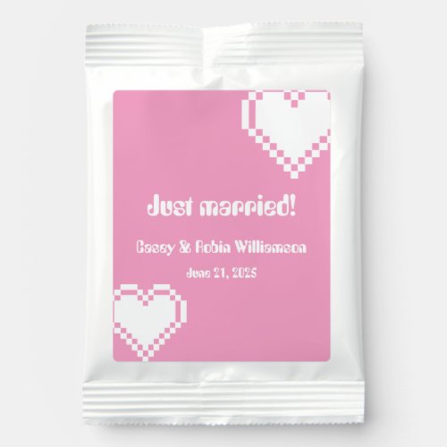 Our 8_Bit Hearts in Petal Pink Hot Chocolate Drink Mix