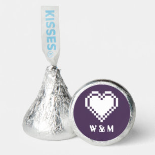 Our 8-Bit Hearts in Purple Hershey®'s Kisses®