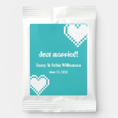 Our 8_Bit Hearts in Turquoise Drink Mix